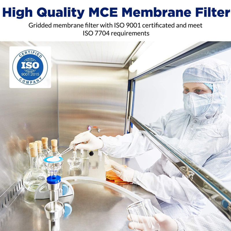 [Australia - AusPower] - MCE Gridded Membrane Filter, Membrane Solutions Mixed Cellulose Esters Membrane Filter, Sterile Individual Pack Membrane Disc Filter, Diameter: 47 mm, Pore Size: 0.45 um, 100/Pk 47045 