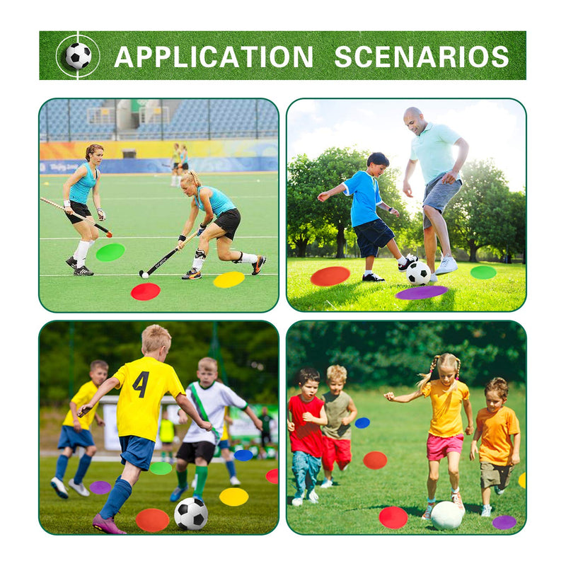 [Australia - AusPower] - 9 inch Numbered Spot Markers Floor Dots Flat Cones Poly Spots Non Slip Rubber Agility Markers for Kids Soccer Football, Basketball Training Markers, Dance Practice and Drills with Flat Cones Points 9inch 6-10 