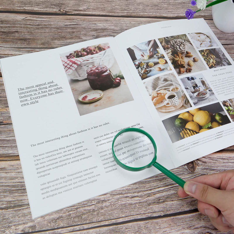 [Australia - AusPower] - Magnifying Glass Kids Plastic Magnifier 18 Pack Hand Lens Mini Handheld Magnifying Lenses for Children Science Class Outdoor Observation Party Fun Tool IRCHLYN 