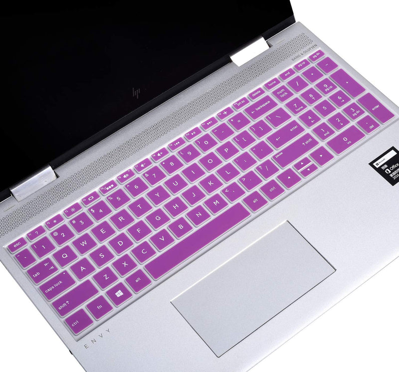 [Australia - AusPower] - Keyboard Cover for HP Laptop 15-dy 15-dw 15-bs/bw 15-cb/cc/cd/cs 15-ef 15t 15z 15t-dy200 15t-dw300 15-dy2024nr dy2021nr dw3033dx dw1083wm HP Spectre x360 15t eb0043dx/ 15-ef1023dx ef2126wm, Purple 