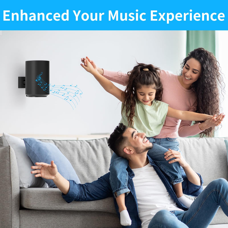 [Australia - AusPower] - Speaker Wall Mount or Ceiling Speaker Mount for Sonos Era 100 Wireless Speaker - Tilt & Swivel Adjustable Mount for Sonos Era 100 Wall Mount, Heavy-duty Speaker Mounts for Sonos Era 100 Speaker, Black 1 Pack 