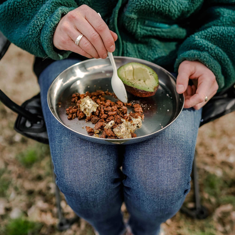 [Australia - AusPower] - Stansport Stainless Steel Camping Plate, 9.25-Inch, One Size (263) 