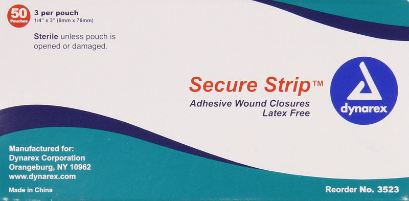 [Australia - AusPower] - Dynarex Wound Closure Strips, Sterile, 1/4 X 3 Inch, 50 Count 