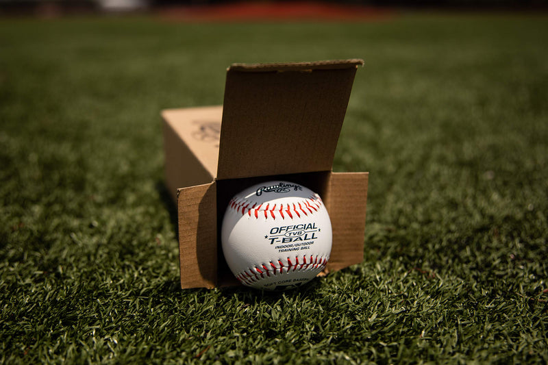 [Australia - AusPower] - Rawlings Youth Tball or Training Baseballs, Box of 3 Tballs, TVBBOX3, White, Official Size 