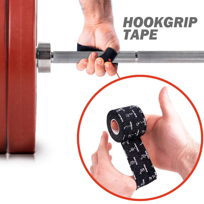 [Australia - AusPower] - WARM BODY COLD MIND 2" Premium Lifting Thumb Tape for Weightlifting, Powerlifting & Strength Deadlift Training, for Crossfit, Hook Grip Tearable Cotton Sweat Proof 