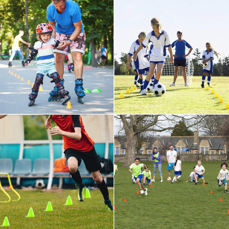 [Australia - AusPower] - TOBWOLF 50 Pack Mini Sports Training Cones, 8cm / 3.15" Height Small Flexible Traffic Cones, Agility Field Marker Cones for Soccer Football Drills Training, Party, Indoor Outdoor Activity or Events 