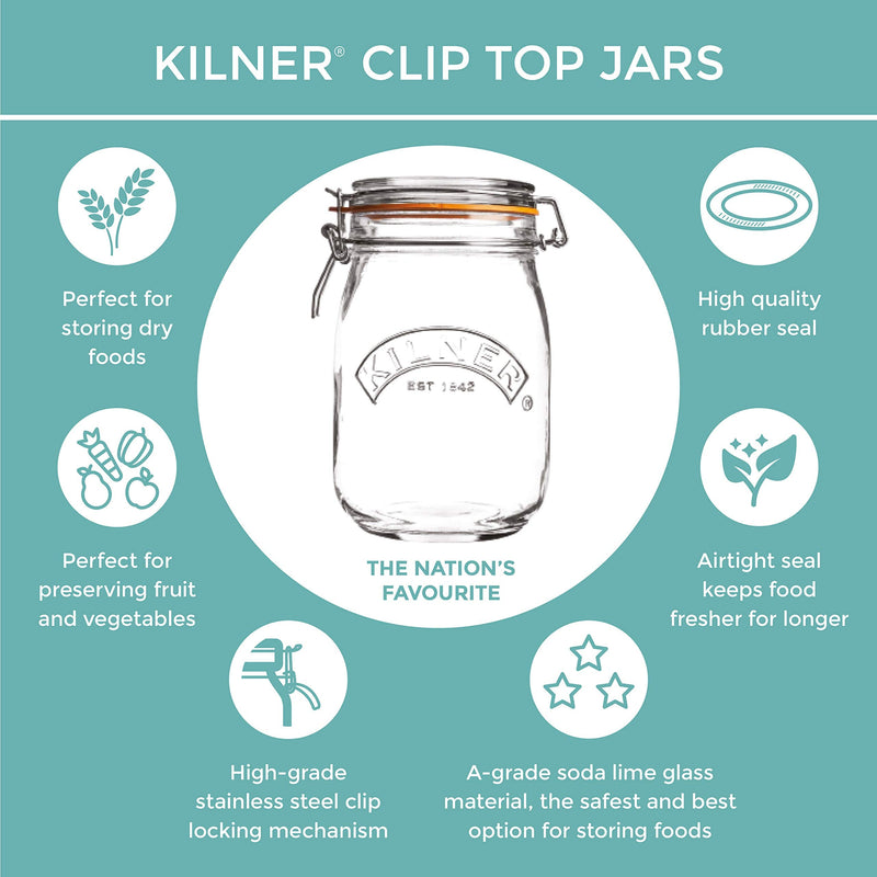 [Australia - AusPower] - Kilner Honey Pot With Dipper, 13.5 Fluid Ounces 