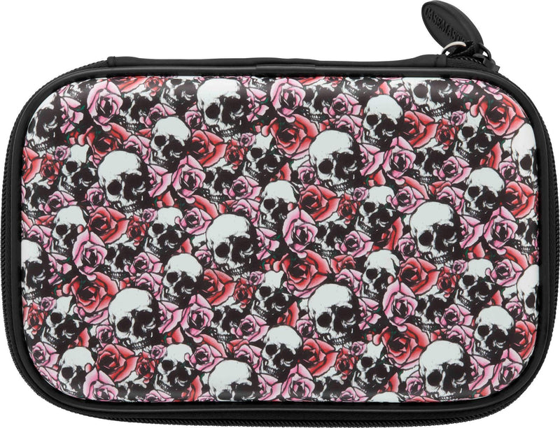 [Australia - AusPower] - Casemaster Sentinel 6 Dart Case, Holds Extra Accessories, Tips, Shafts and Flights, Compatible with Steel Tip and Soft Tip Darts, Impact & Water Resistant Tactech Shell, Sinister Skulls 