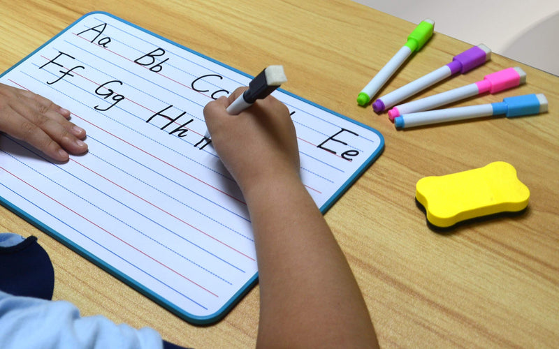 [Australia - AusPower] - Dry Erase Lapboard Double Sided, Dry Erase Board with Lines for Kids, Small Whiteboard for Home & School 