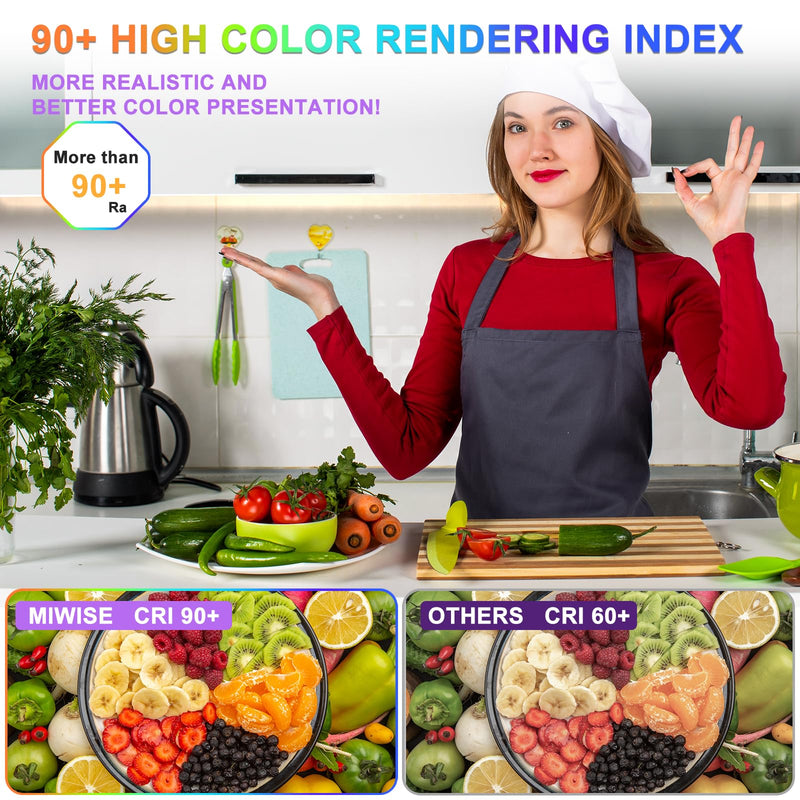 [Australia - AusPower] - MIWISE COB LED Strip Light 20ft/6.1m,CRI 90+ Natural White 4000K High Lumen Dimmable Super Bright Flexible DC24V LED Tape Light with Controller/Dimmer,for Cabinet Home Office DIY Lighting Projects 4000K-20ft/6.1m 
