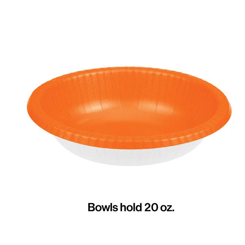 [Australia - AusPower] - Creative Converting PAPER BOWLS 20 OZ, Sunkissed Orange 