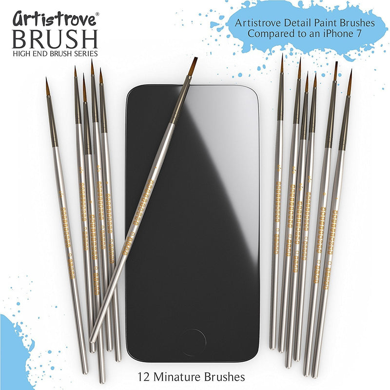 [Australia - AusPower] - The Official Paint by Numbers Brush by Artistrove - 12 Amazing Fine Detailing Paint Brushs for Adults with a Need for Precision, Get Your Set of The Master Class Brushes to Perfect Your Passion! 