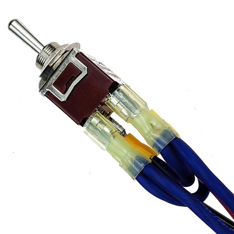 [Australia - AusPower] - IndusTec Wired DPDT 20 Amp 12 Volt (On)/Off/(On) DC Momentary Reverse Polarity 12V Toggle Switch Automatic Reset 3 Position 6 Pin Quick Plug 