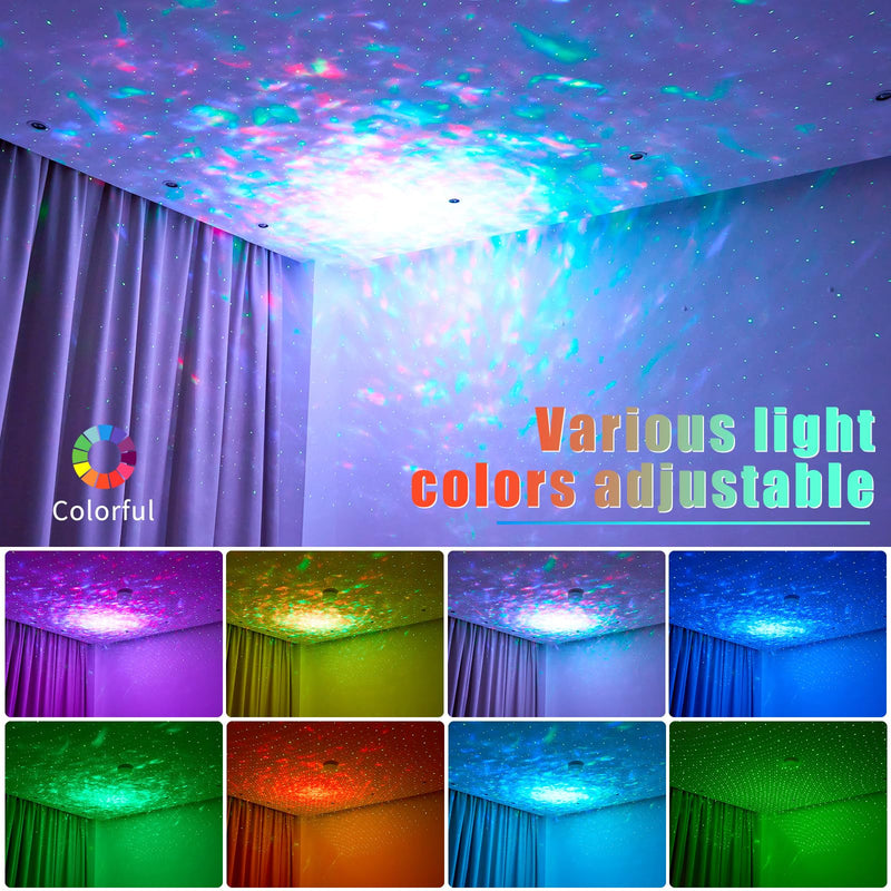 [Australia - AusPower] - LLUOTE Aurora UFO Projector, Changeable LED Nebula Light, Adult Night Light Projector for Bedroom, Performance, Children's Birthday Gift, Room Decoration, Christmas Gift. Black 