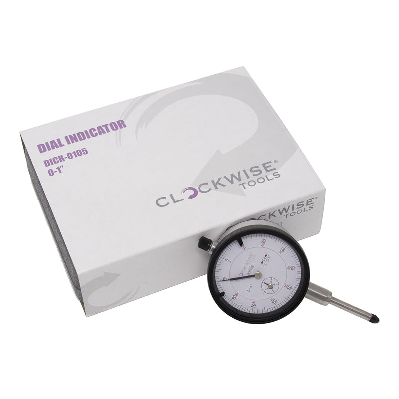 [Australia - AusPower] - Clockwise Tools DICR-0105 Dial Indicator Gage Gauge 0-1 inch Measuring Tool … 0-1" DICR-0105 