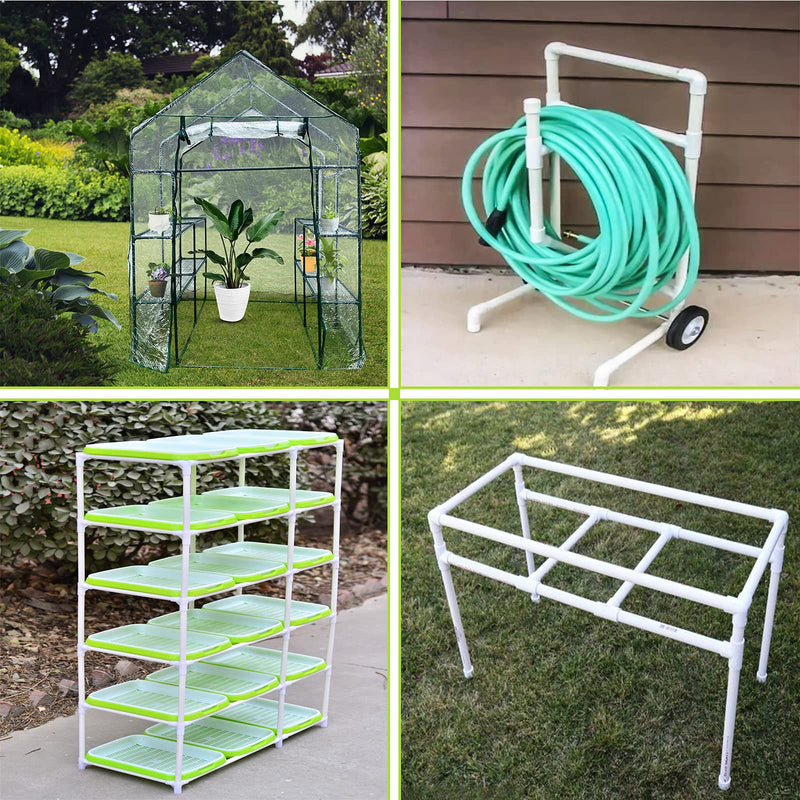 [Australia - AusPower] - EPHECH 3 Way 1/2Inch Tee PVC Fittings, 24PCS Heavy Duty PVC Pipe Fitting PVC Furniture Grade Fitting Connector for Water Supplies Build PVC Furniture DIY Garden Shelf Greenhouse 