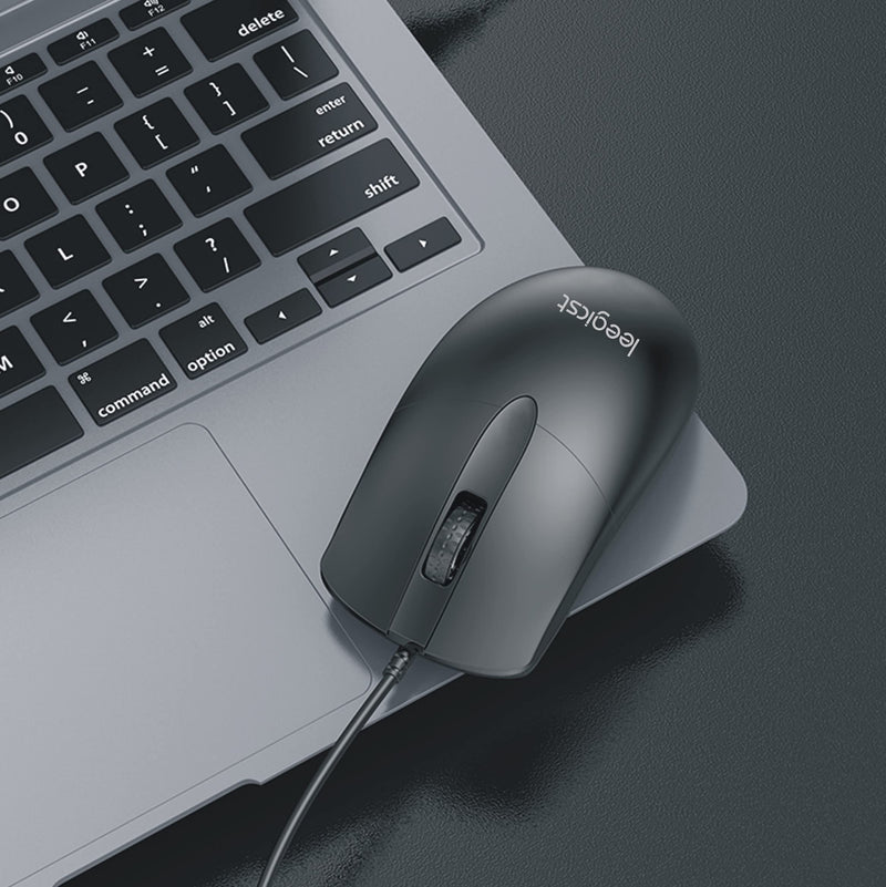[Australia - AusPower] - Leegicst Wired Optical Computer Mouse - M102 3-Button USB Corded Computer Mice for Computers laptops Chromebook MacBook PC Computer (Black) Black 