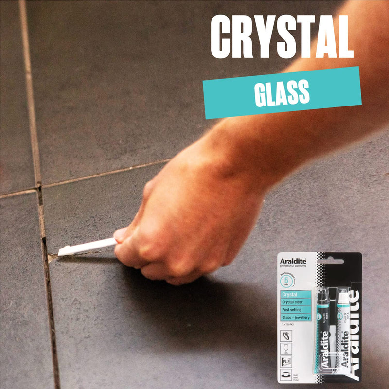 [Australia - AusPower] - Araldite Clear Epoxy Adhesive 5 Minute Fast Setting 2-Part Epoxy Glue. Solvent-Free Professional Grade Strength for Invisible Joins. Clear Resin for Glass and Jewellery. Crystal Clear, 2 x 15ml 