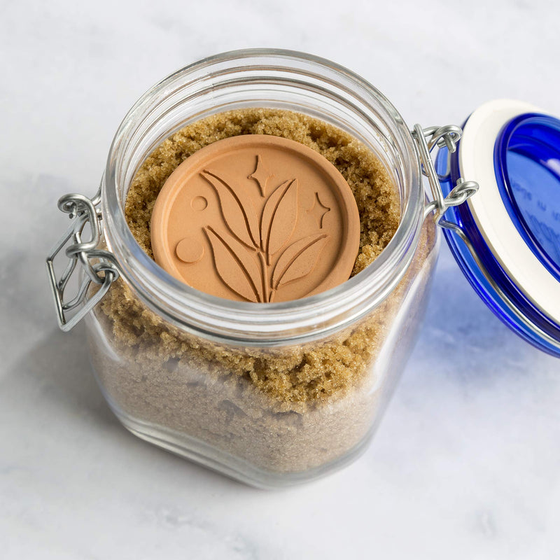[Australia - AusPower] - Goodful Brown Sugar Saver and Softener Disc with Elegant Leaf Design, Multiple Uses for Food Storage Containers, Reusable and Food Safe, Terracotta, 2 Pack Sugar Saver 2-Pack 