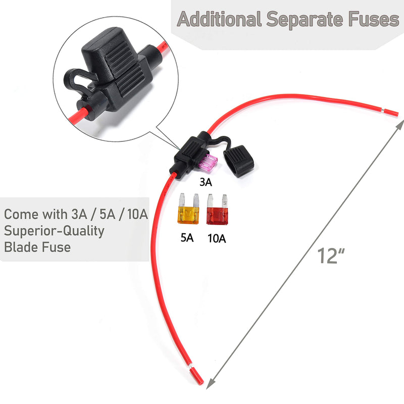 [Australia - AusPower] - EWAY 12 Volt Power Adapter Outlet Wire Harness Switch Socket for 1999~2021 Jeep Wrangler JL TJ JK TJ Unlimited & Gladiator JT - Add Backup Cameras, Radar Detectors, CB Radio, Rear View Mirrors etc. 