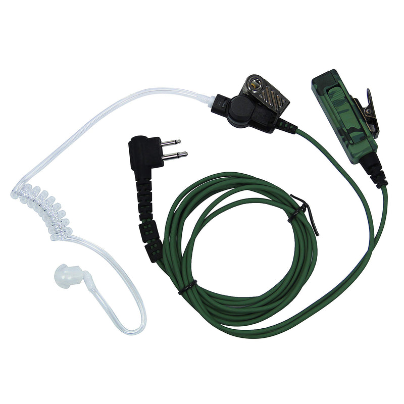 [Australia - AusPower] - MaximalPower Camo Camouflage Color Surveillance Headset Earpiece for Motorola 2 Way Radios (2 pin Plug) Plus Extra Black Color Acoustic Tube Coil 