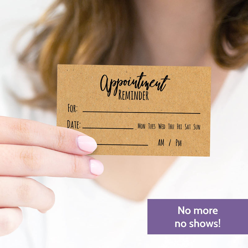 [Australia - AusPower] - 200 Appointment Reminder Cards - Kraft Style for Business, Hair Salon, Dental Office, Massage Therapist, Grooming, Hairdresser, Medical Doctors and More - Bulk Pack of Your Next Appointment Cards … 200 