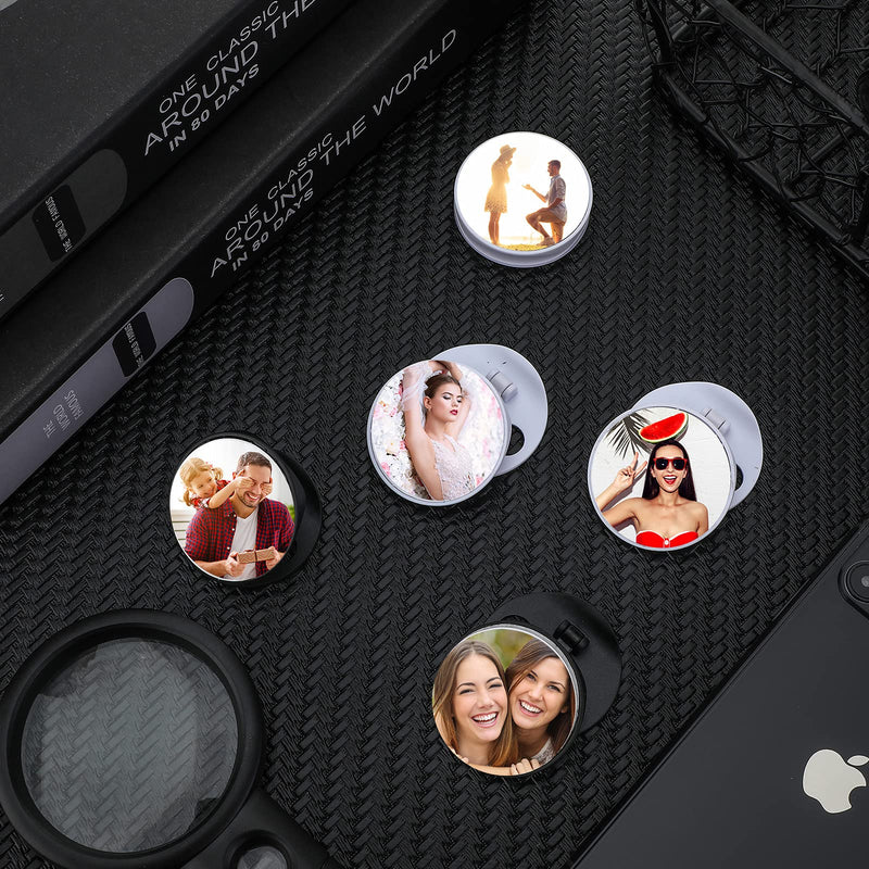 [Australia - AusPower] - Hotop 1.5 Inch Sublimation Blank Aluminum Stickers for Collapsible Phone Holders, Round Sublimation Aluminum Sheets Aluminum Board Heat Transfer for Custom Personalized Sublimation Photo 50 Pieces 