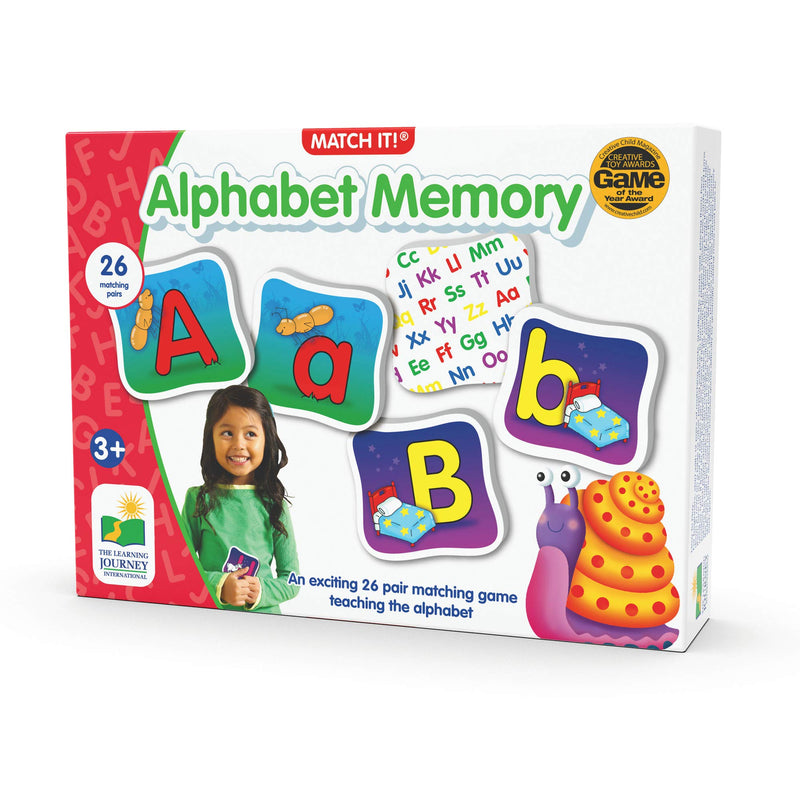 [Australia - AusPower] - The Learning Journey: Match It! Memory - Alphabet - Capital and Lowercase Letter Matching Game with 26 Matching Pairs - Memory Games for Kids 3 and Up - Award Winning Toys Match It! 
