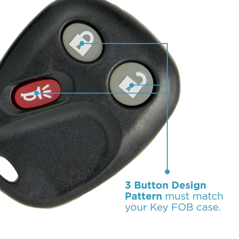 [Australia - AusPower] - Keyless2Go Replacement for New Shell Case and Button Pad for Remote Key Fob with FCC LHJ011 - Shell ONLY (2 Pack) 