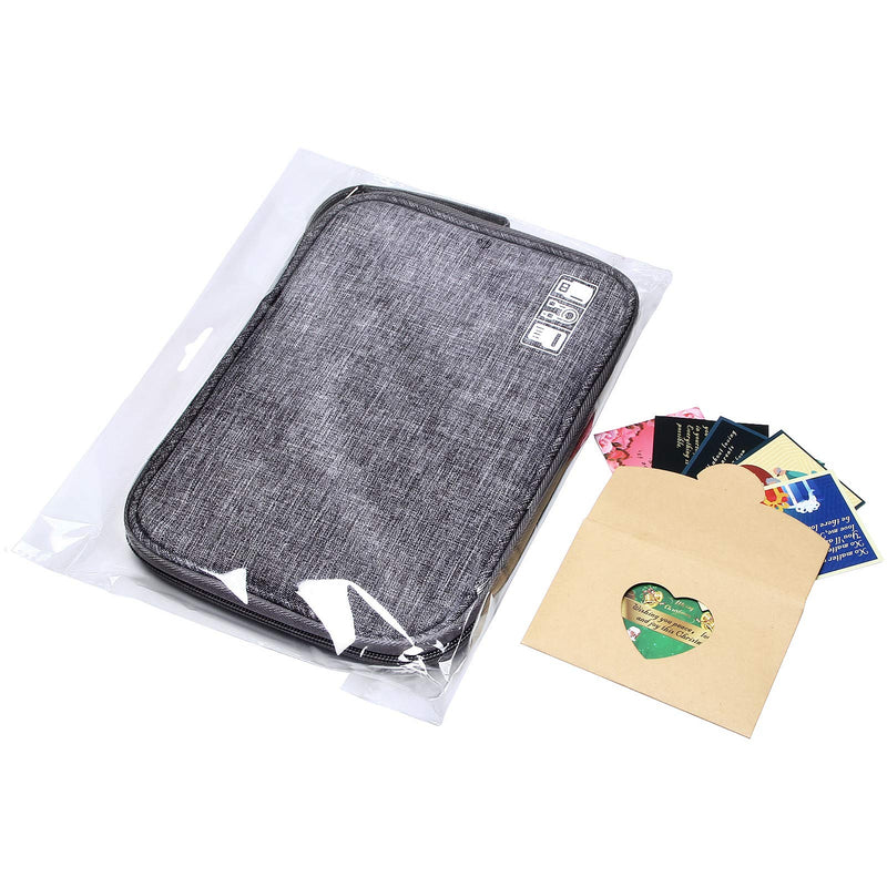 [Australia - AusPower] - CILLA Travel Electronic Organizer Bag Cable Organizer Case Portable digital Storage Bag for Electronic Accessories USB Cables, Power Bank, SD Card medium Gray 