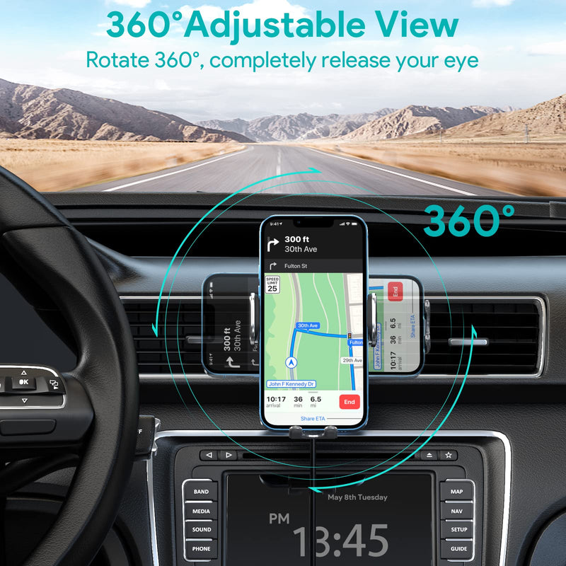 [Australia - AusPower] - Wireless Car Charger, 15W Auto-Clamping Car Charger Mount, Air Vent Car Charging Holder for iPhone 13/13 Pro /12/12 Pro/ 11/11 Pro/Xr/Xs Max/Xs/X/8, Samsung S21/S20 /Note10(with QC 3.0 Car Charger) 