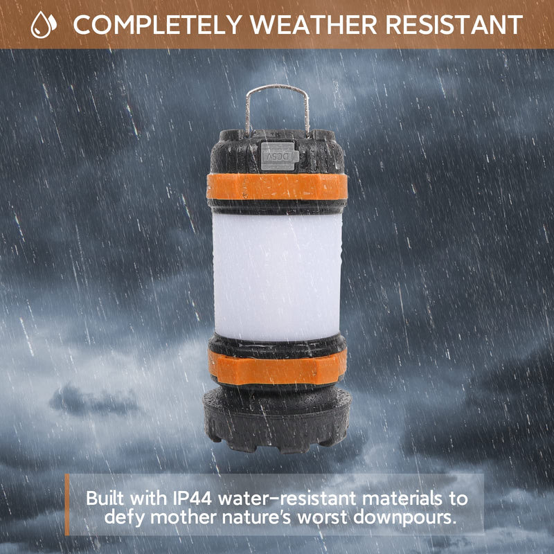 [Australia - AusPower] - Camping Lantern Rechargeable , Alpswolf Camping Flashlight 4000 Capacity Power Bank,6 Modes, IPX4 Waterproof, Led Lantern Camping, Hiking, Outdoor Recreations, USB Charging Cable Included 