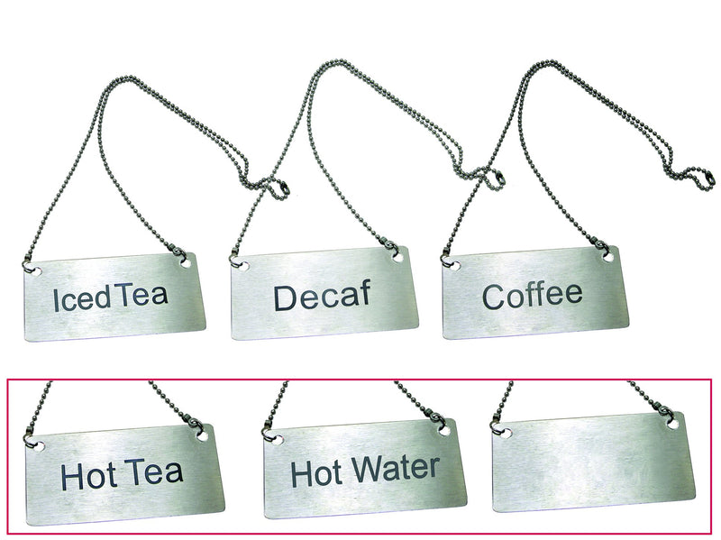 [Australia - AusPower] - Update International CS-ITE Stainless Steel Beverage Chain Sign Blank, Silver, Stainless Steel Iced Tea 