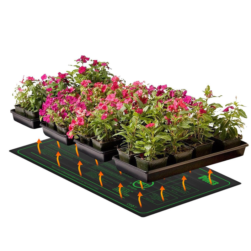 [Australia - AusPower] - iPower GLHTMTS Durable Waterproof Seedling Heat Mat Warm Hydroponic Plant Germination Starting Pad, 10" x 20.5", Black 10" x 20.5"Heat Mat 