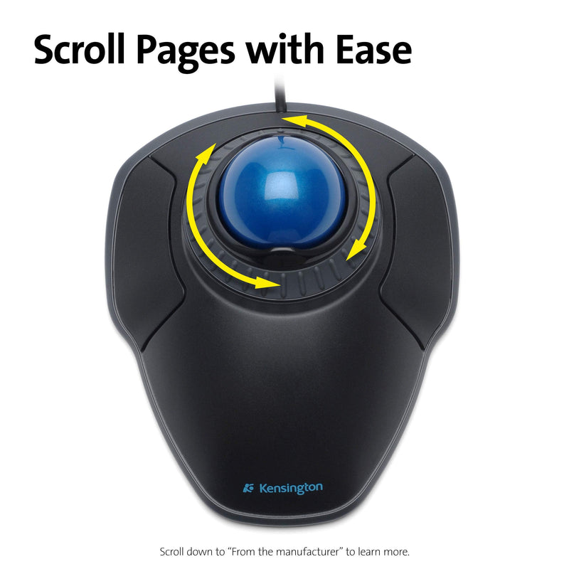 [Australia - AusPower] - Kensington Orbit Trackball Mouse with Scroll Ring (K72337US) Black wired usb 