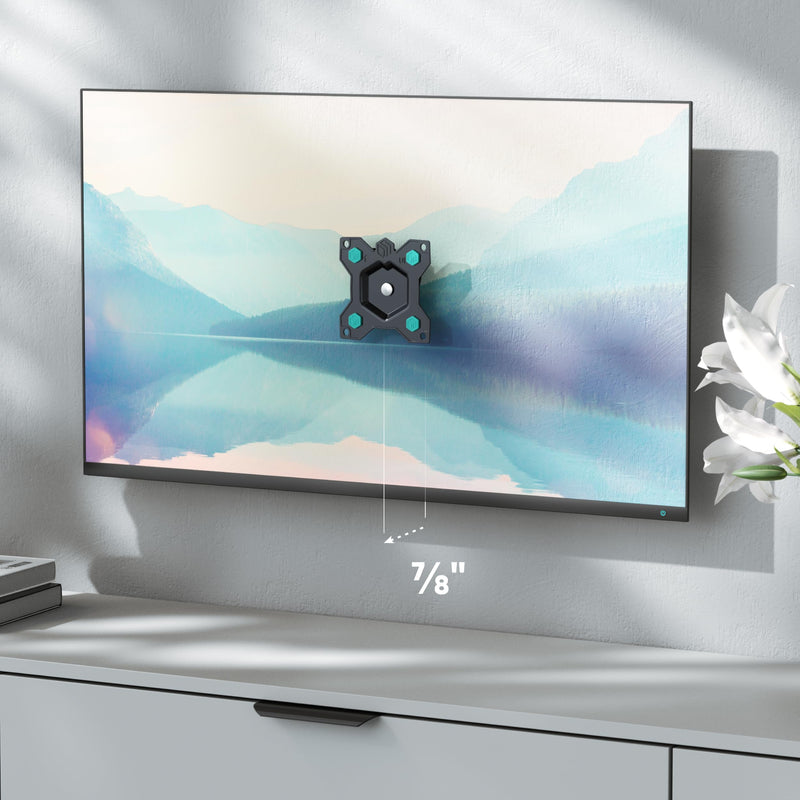 [Australia - AusPower] - ONKRON TV Monitor Wall Mount - Monitor Mount for 10-35 Inch Screens up to 44.1 lbs - RV TV Mount 75x75 100x100 VESA Wall Mount - Fixed TV Wall Mount - Computer Monitor Wall Mount, Black 