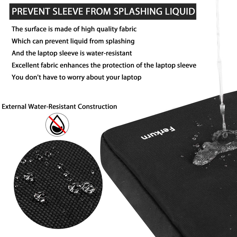 [Australia - AusPower] - Ferkurn Laptop Bag Sleeve Carrying Case Compatible with 17 17.3 Inch Computer/Notebook/MacBook Pro 17"/ Asus/ThinkPad/Samsung/Envy,Protective Computer Shoulder Waterproof Bag with Handle, Black 17 inch 