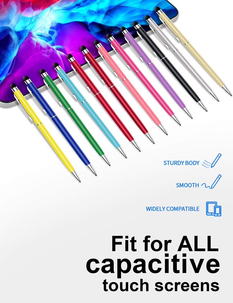 [Australia - AusPower] - 24 Pack Stylus Pens for Touch Screens innhom Stylus Pen for ipad iPhone Tablets Samsung and Black Ink Ballpoint Pens-2 in 1 Stylists Pens 24 pack 