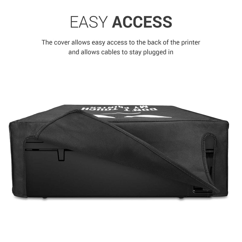 [Australia - AusPower] - kwmobile Cover Compatible with HP Envy Photo 6230/7130 - Durable and Resistant Printer Dust Cover - Don't Touch My Printer White/Black Don't touch my printer 02-01 