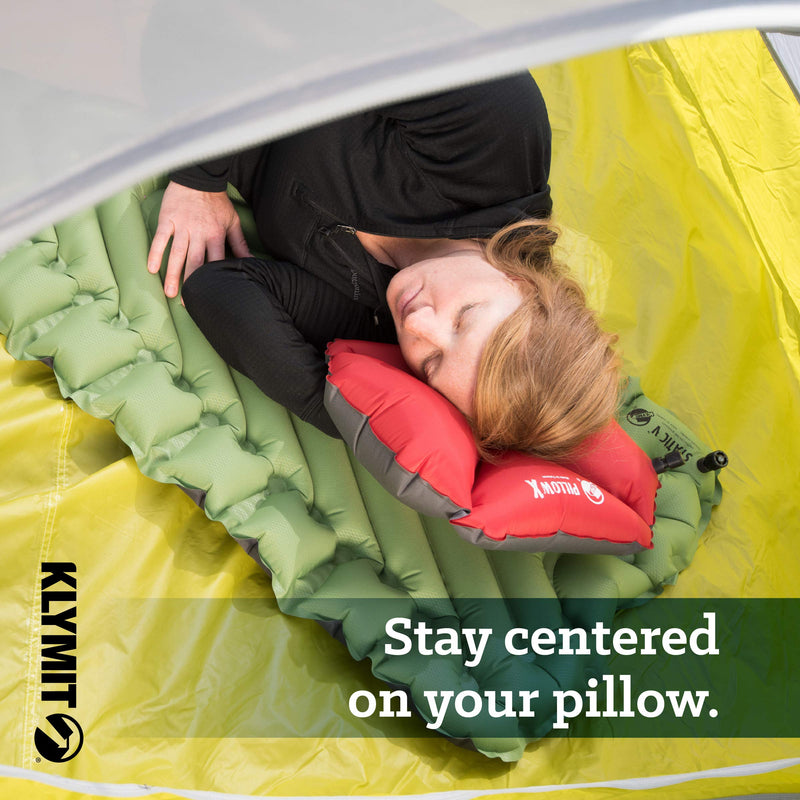 [Australia - AusPower] - Klymit Pillow X Inflatable Camping & Travel Pillow, Red/Gray 