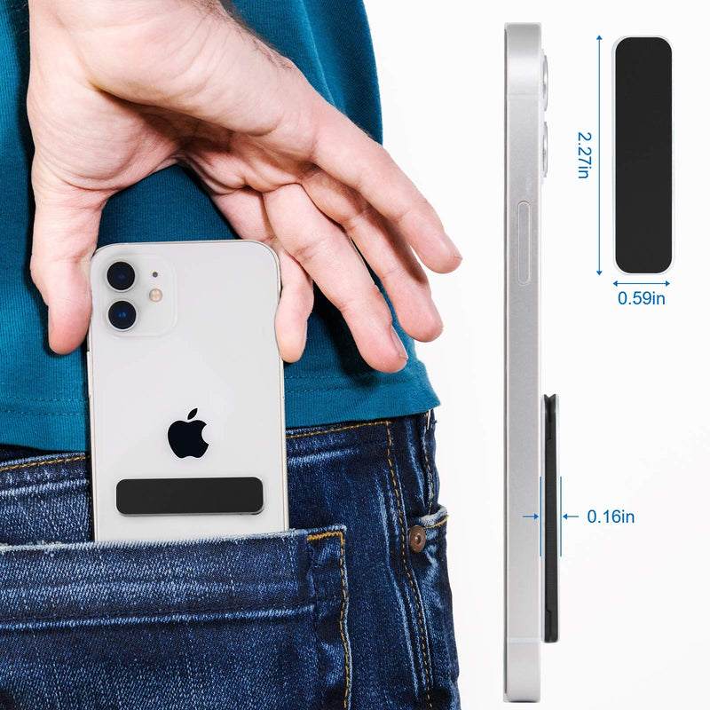 [Australia - AusPower] - Phone Kickstand ,Multi-Angle Aluminum Kickstand(Adjustable Angle)(Vertical and Horizontal Stand) Compatible with Any Phone Black 
