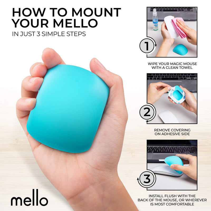 [Australia - AusPower] - Mello Silicone Cushion Compatible with Apple Magic Mouse 1 & 2 (Tuxedo Black) Tuxedo Black 