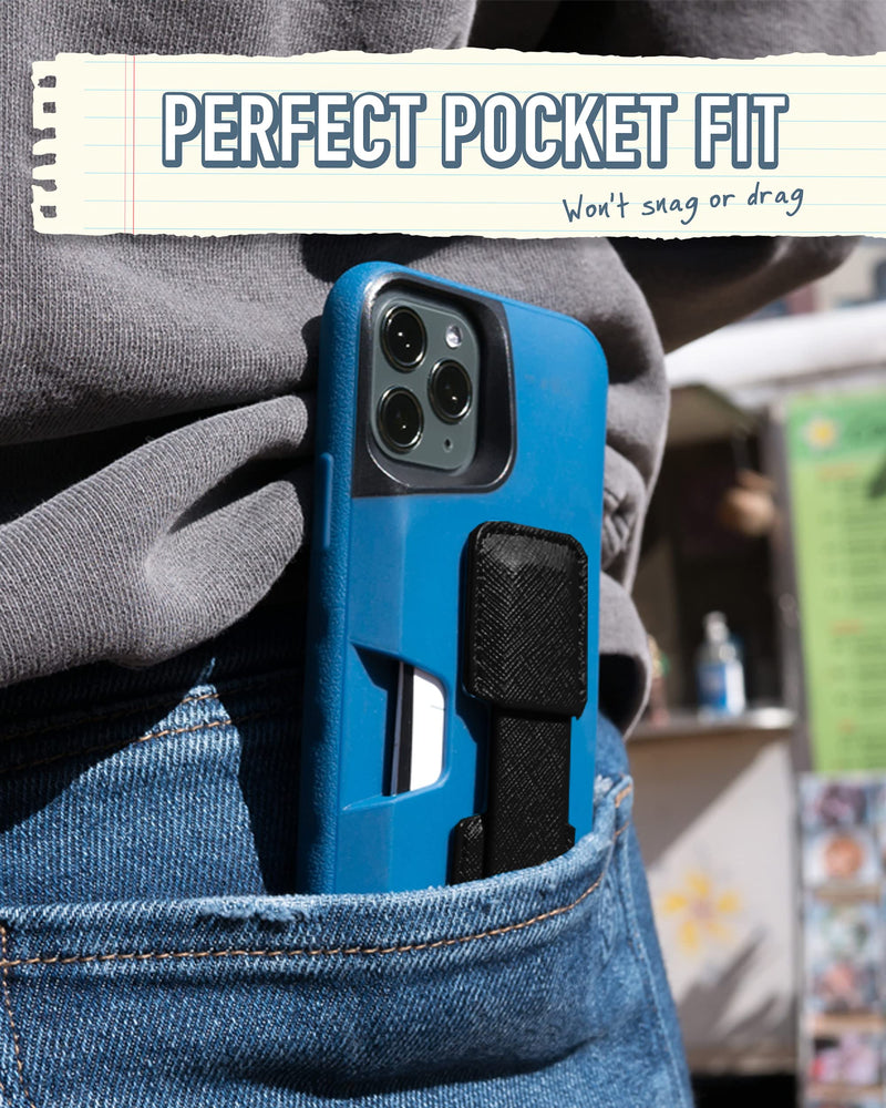 [Australia - AusPower] - Smartish Prop Tart - Slim Fit Collapsible Loop & Kickstand [Grip for All iPhone & Android Phones] - Black Tie Affair 