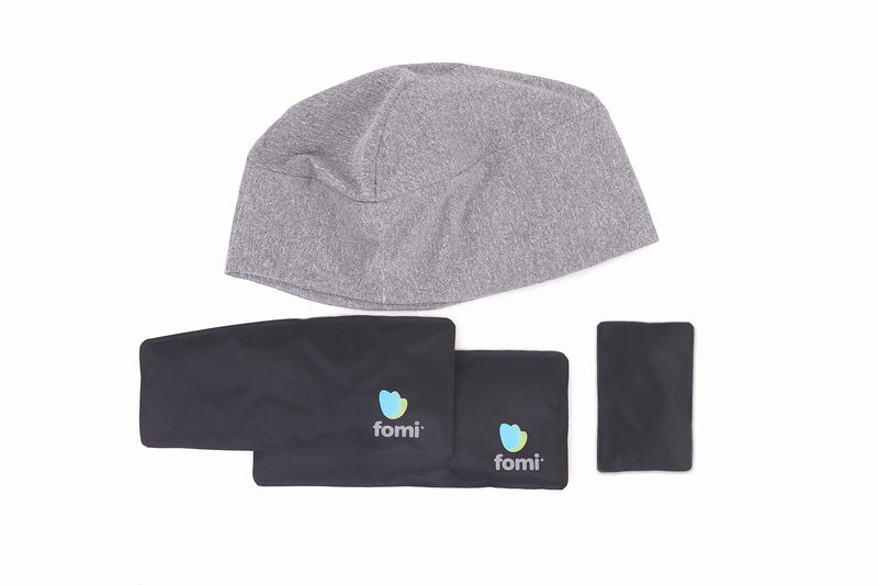 [Australia - AusPower] - Migraine Gel Ice Hat by FOMI Care | Cooling Headache Pack | Wearable Cold Therapy Wrap for Tension, Sinus, Pressure Pain Relief | Stress Reliever | Freezable 