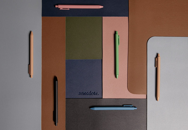 [Australia - AusPower] - Leather Desk Pad (Vegan), Mouse Pad, Desk Mat for Home Office, Desk Blotter, Large Mouse Pad & Laptop Desk Pad & Keyboard Pad for Your Office or Home. by Anecdote. (Stone Blue 31.5x17) Large (31.5x17) Stone Blue 