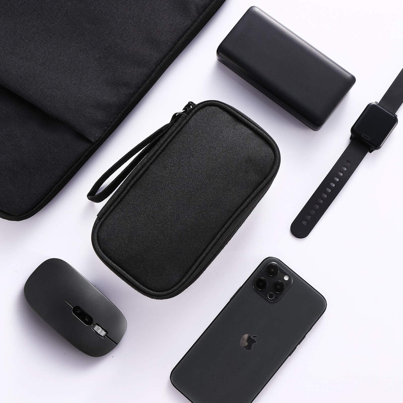 [Australia - AusPower] - Tech Organizer Travel Case, Bevegekos Small Carrying Tech Kit for Electronics and Accessories, Waterproof (Small, Black) 