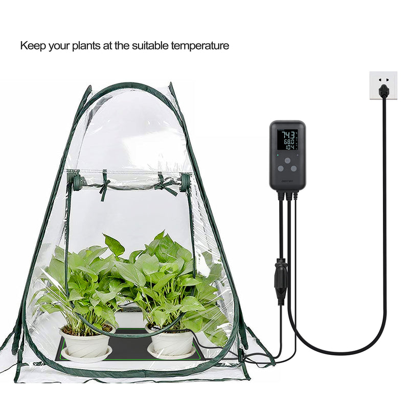 [Australia - AusPower] - DIGITEN Waterproof Temperature Controller DTC310 Digital Temperature Controller Aquarium Temperature Controller Greenhouse Thermostat for Heater 10A Outdoor Heat Mat Thermostat Controller for Seedling 10A Waterproof Temperature Controller 