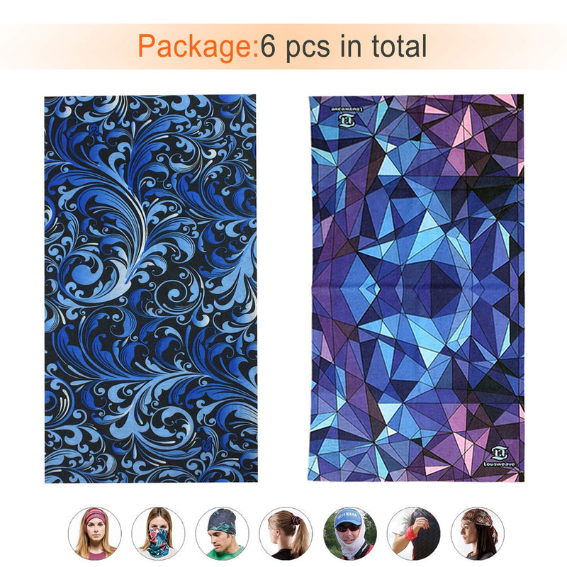 [Australia - AusPower] - JOEYOUNG Headwear, Bandana, Neck Gaiter Head Wrap Headband Balaclava Magic Scarf A- Blue 