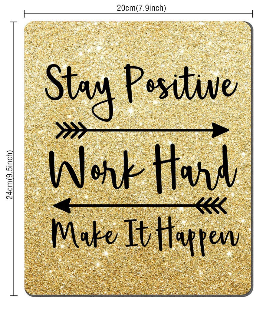 Amcove Gaming Mouse Pad Custom, Stay Positive Work Hard and Make It ...