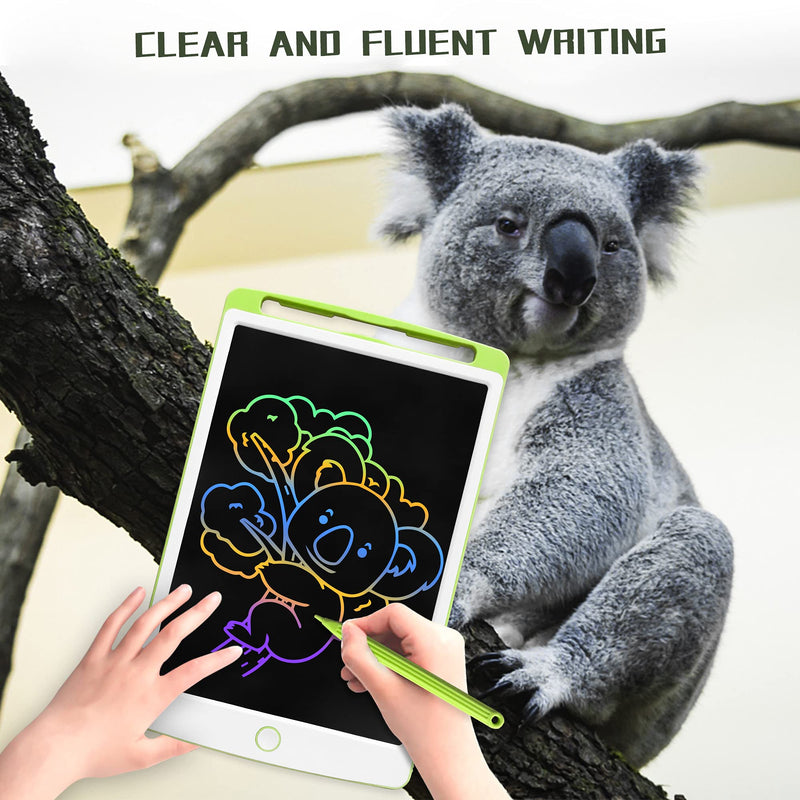 [Australia - AusPower] - 10 inches Colorful LCD Writing Tablet, Electronic Graphic Tablet, Kids Drawing Pad, Gifts for Kids and Adults, Erasable Doodle Board Toys for Boys Or Girls, for School Office Drawing 10" Green 10" 